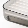 【CL】26Q1#2112T Ceramic soap box, grey transparent soap box with white striped draining layer, simple bathroom supplies storage rack Application Scenario